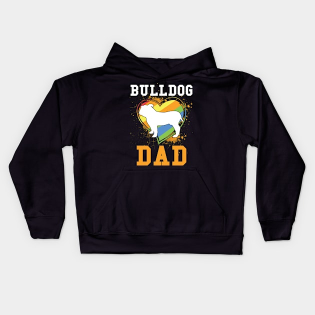 Bulldog Dad Kids Hoodie by teestore_24